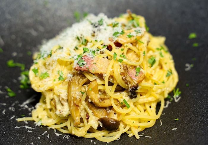 堀江メソッド筋トレ２０２２０８０３／自然薯カルボナーラ写真_220731